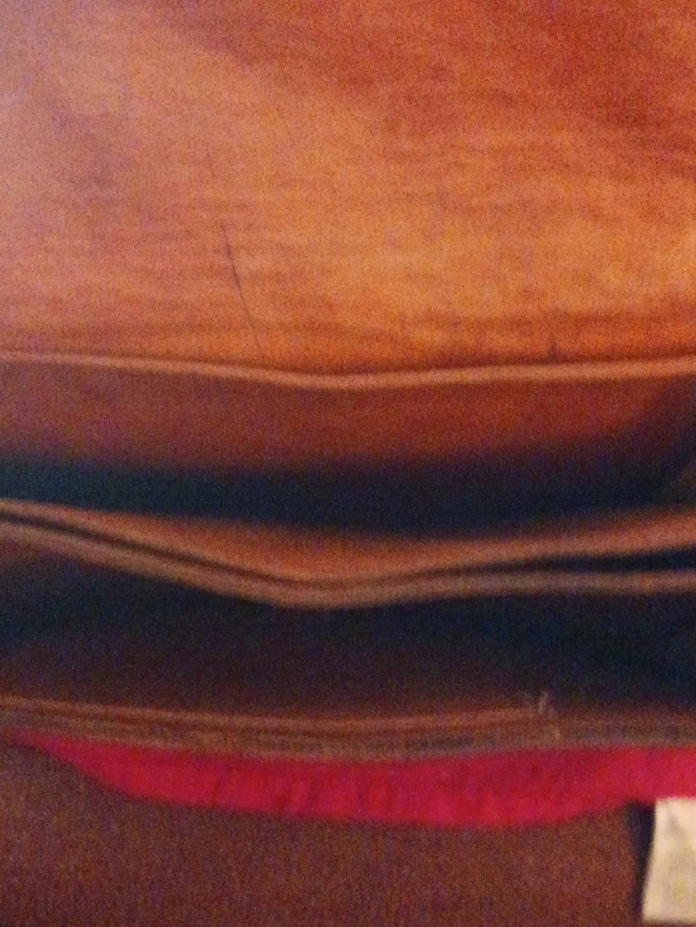 Hand-Tooled Brown Leather Clutch Purse